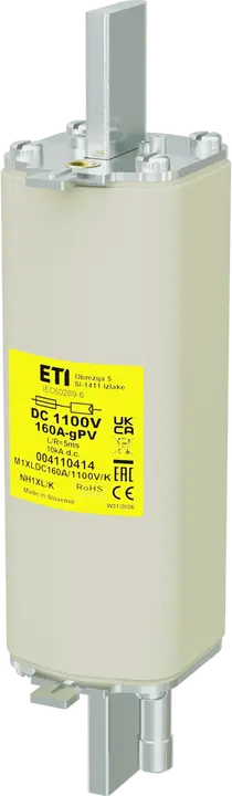 Vaizdas NH1XL/K gPV 160A/1100V DC