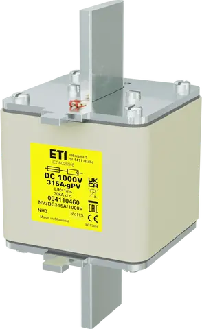 Vaizdas NH3 gPV 160A/1000V DC