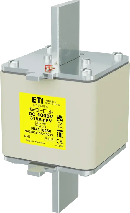 Vaizdas NH3 gPV 315A/1000V DC