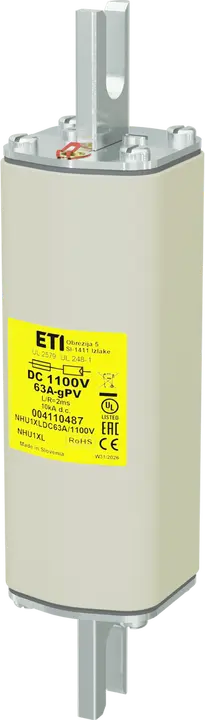 Vaizdas NHU1XL gPV 63A/1100V DC UL