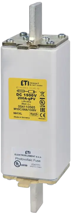 Vaizdas NH1XL gPV 80A/1500V DC UL