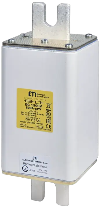 Vaizdas NHU3L gPV 500A/1500V DC UL