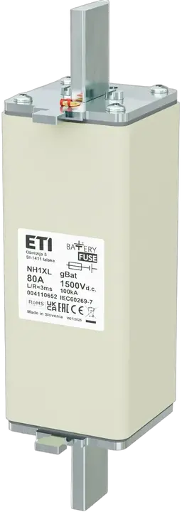 Vaizdas NH1XL gBat 80A/1500V DC