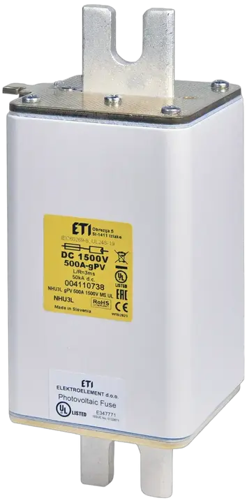 Vaizdas NHS3L/MS gPV 500A/1500V DC UL