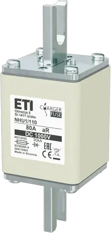 Vaizdas NHU1/110 aR 80A/1000V DC