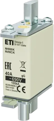 Vaizdas NH000/K gG 40A/690V