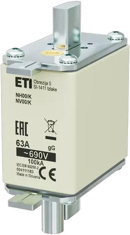 Vaizdas NH00/K gG 63A/690V
