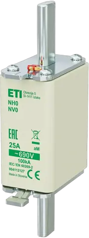 NH0 aM 25A/690V