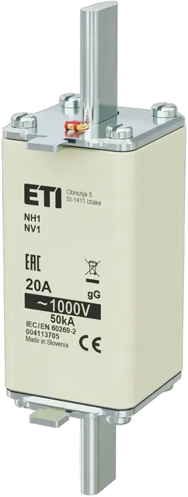 Vaizdas NH1/85 gG 20A/1000V