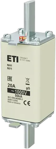 Vaizdas NH1/85 gG 20A/1000V