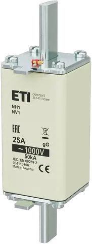 Vaizdas NH1/85 gG 25A/1000V