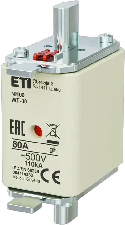 Vaizdas NH00 gF 80A/500V