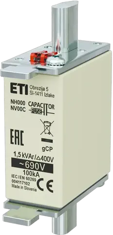 Vaizdas NH000 gCP 1,5kVAr/690V