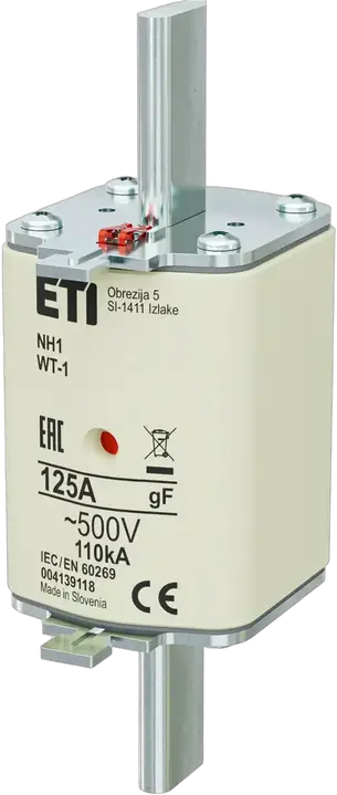 Vaizdas NH1 gF 125A/500V