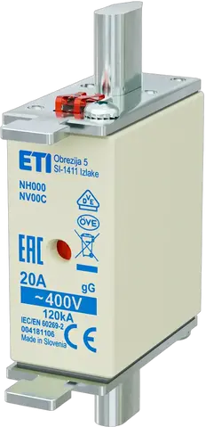 Vaizdas NH000 gG 20A/400V