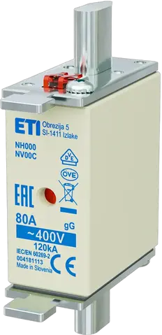 Vaizdas NH000 gG 80A/400V