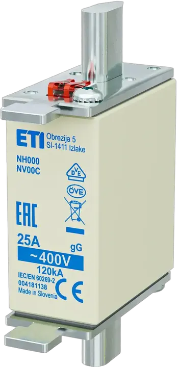 Vaizdas NH000 gG 25A/400V korr.