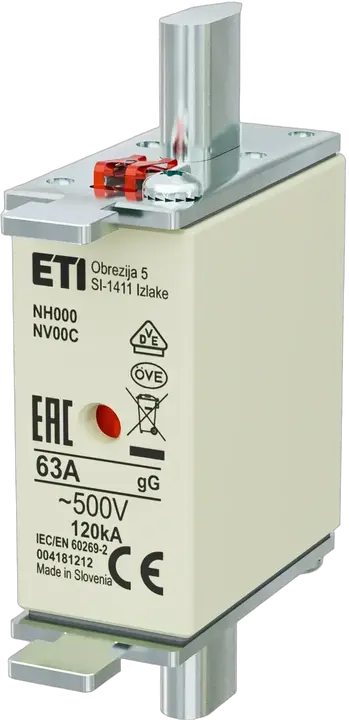 Vaizdas NH000 gG 63A/500V