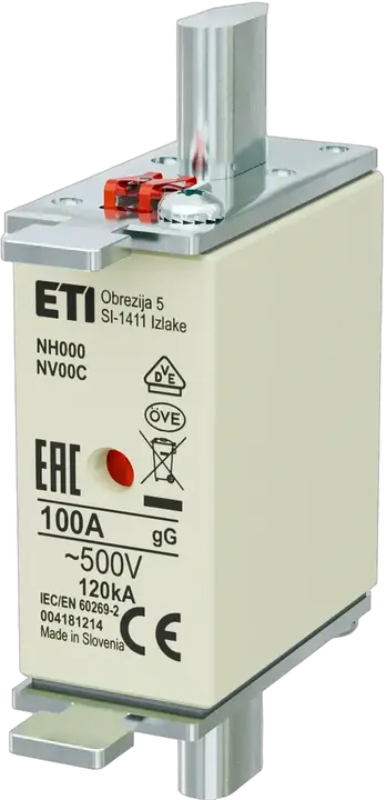 Vaizdas NH000 gG 100A/500V
