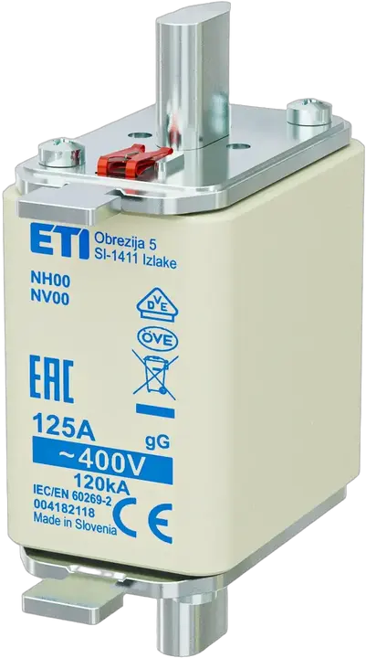 Vaizdas NH00 gG 125A/400V korr.