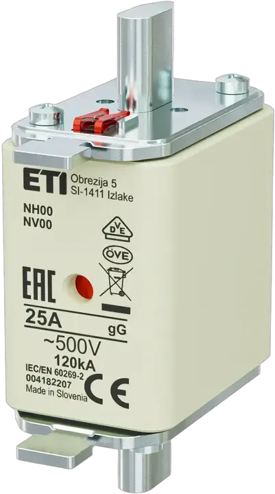 Vaizdas NH00 gG 25A/500V