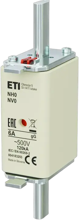Vaizdas NH0 gG 6A/500V