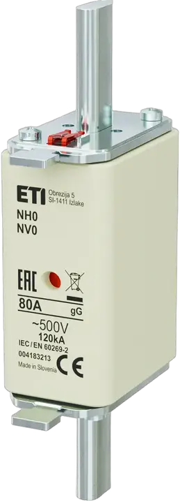 Vaizdas NH0 gG 80A/500V