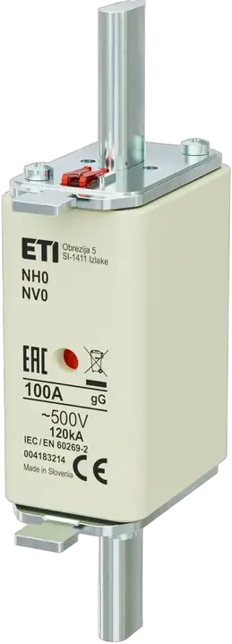 Vaizdas NH0 gG 100A/500V