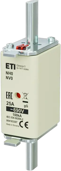 Vaizdas NH0 gG 25A/690V