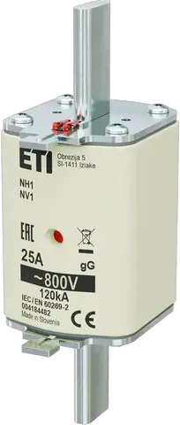 Vaizdas NH1 gG 25A/800V