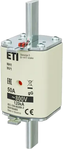 Vaizdas NH1 gG 50A/800V