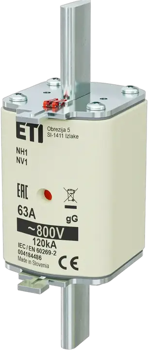 Vaizdas NH1 gG 63A/800V
