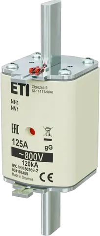 Vaizdas NH1 gG 125A/800V
