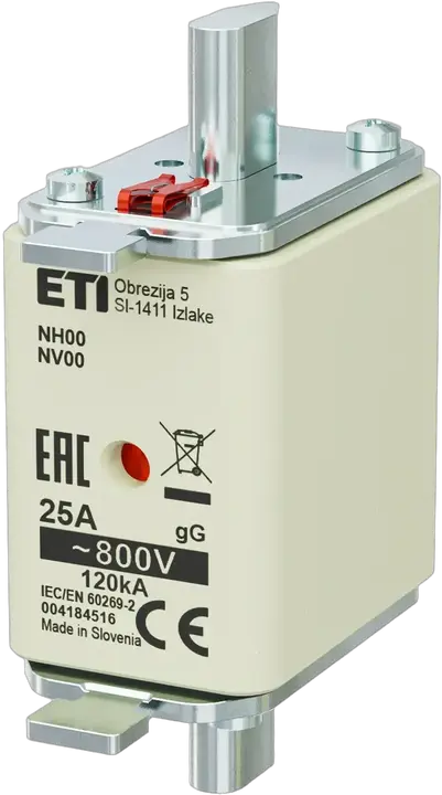 Vaizdas NH00 gG 25A/800V