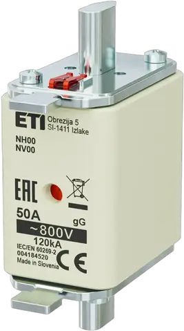 Vaizdas NH00 gG 50A/800V