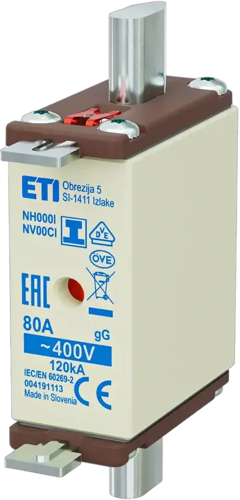 Vaizdas NH000/I gG 80A/400V