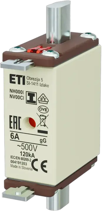 Vaizdas NH000/I gG 6A/500V