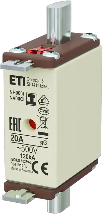 Vaizdas NH000/I gG 20A/500V