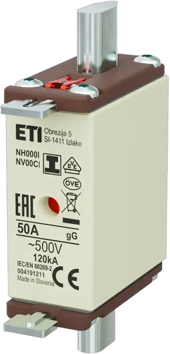 Vaizdas NH000/I gG 50A/500V