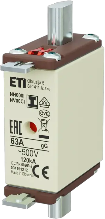 Vaizdas NH000/I gG 63A/500V