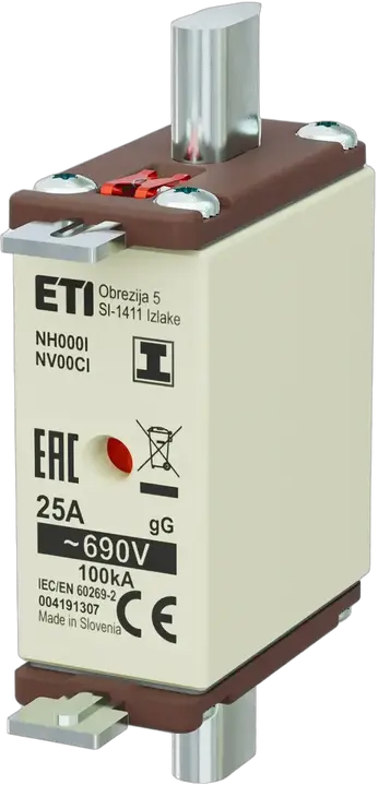 Vaizdas NH000/I gG 25A/690V