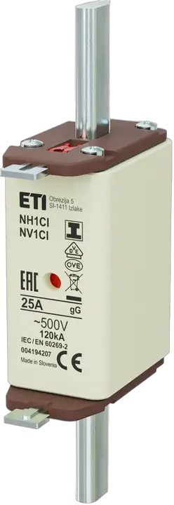 Vaizdas NH1C/I gG 25A/500V