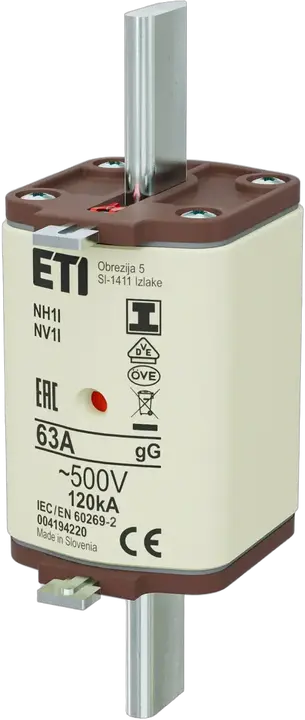 Vaizdas NH1/I gG 63A/500V