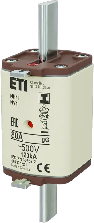 Vaizdas NH1/I gG 80A/500V