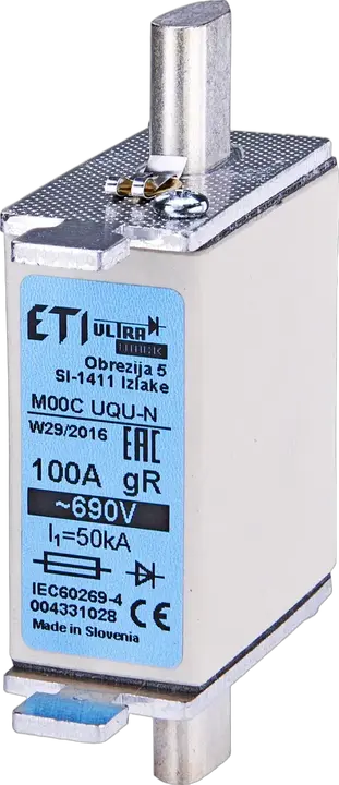 Vaizdas NH000 UQ gR 100A/690V