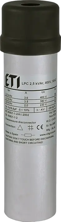 Vaizdas LPC 2,5 kVAr, 400V, 50Hz