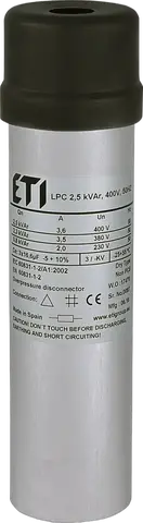 Vaizdas LPC 2,5 kVAr, 400V, 50Hz