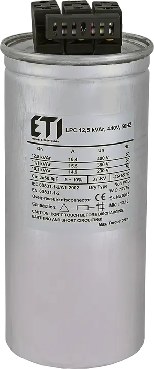 Vaizdas LPC 12,5 kVAr, 440V, 50Hz