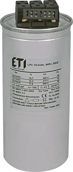 Vaizdas LPC 15 kVAr, 440V, 50Hz