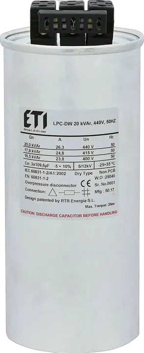 Vaizdas LPC-DW 20 kVAr, 440V, 50HZ